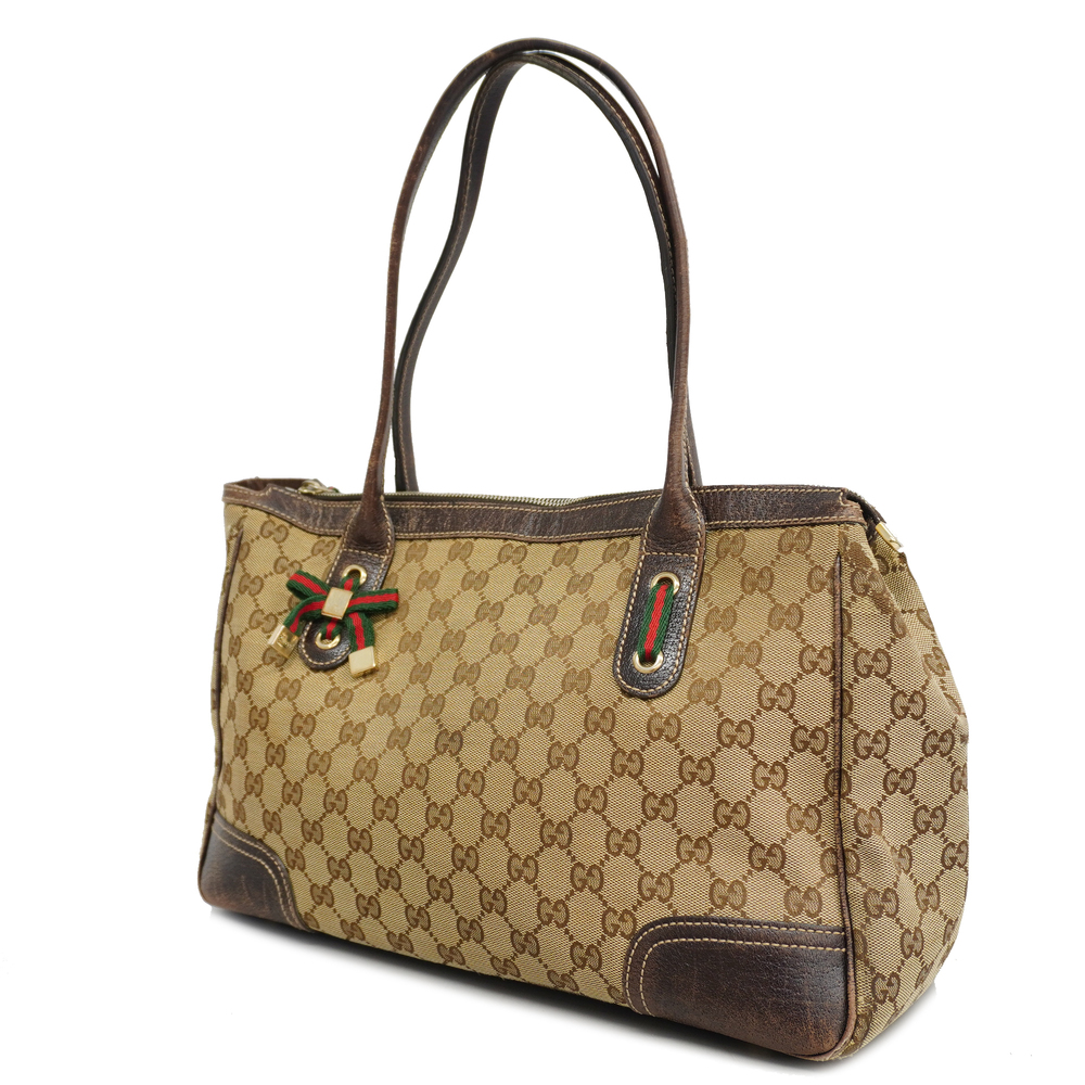 Auth Gucci GG Canvas Tote Bag 177052 Women's GG Canvas Handbag,Tote Bag Beige